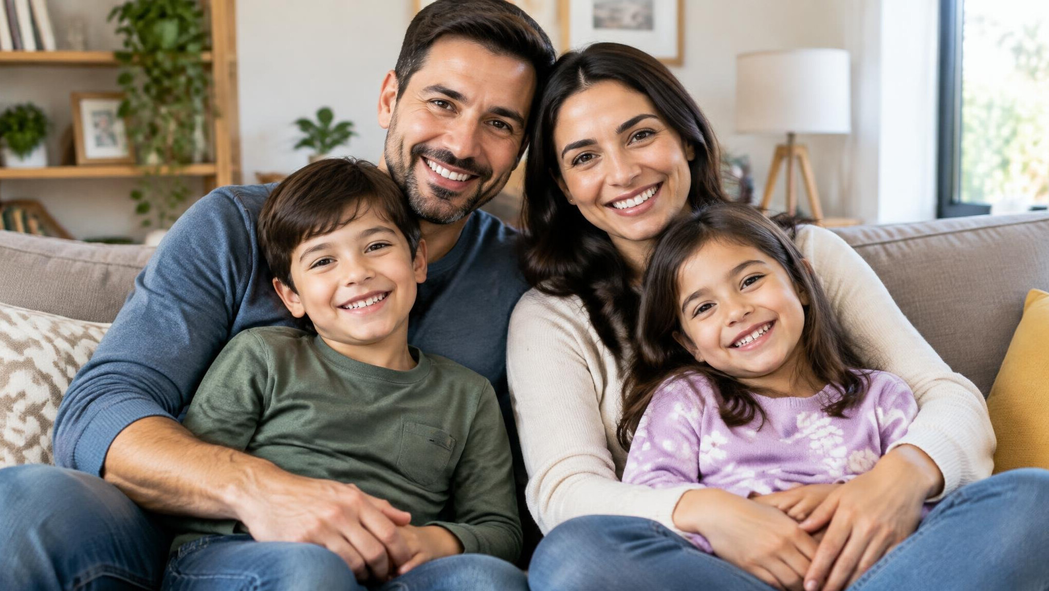 family with children at home