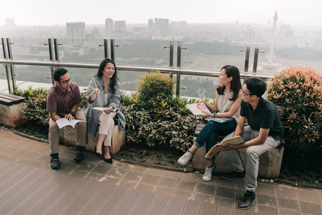 young people discussing future